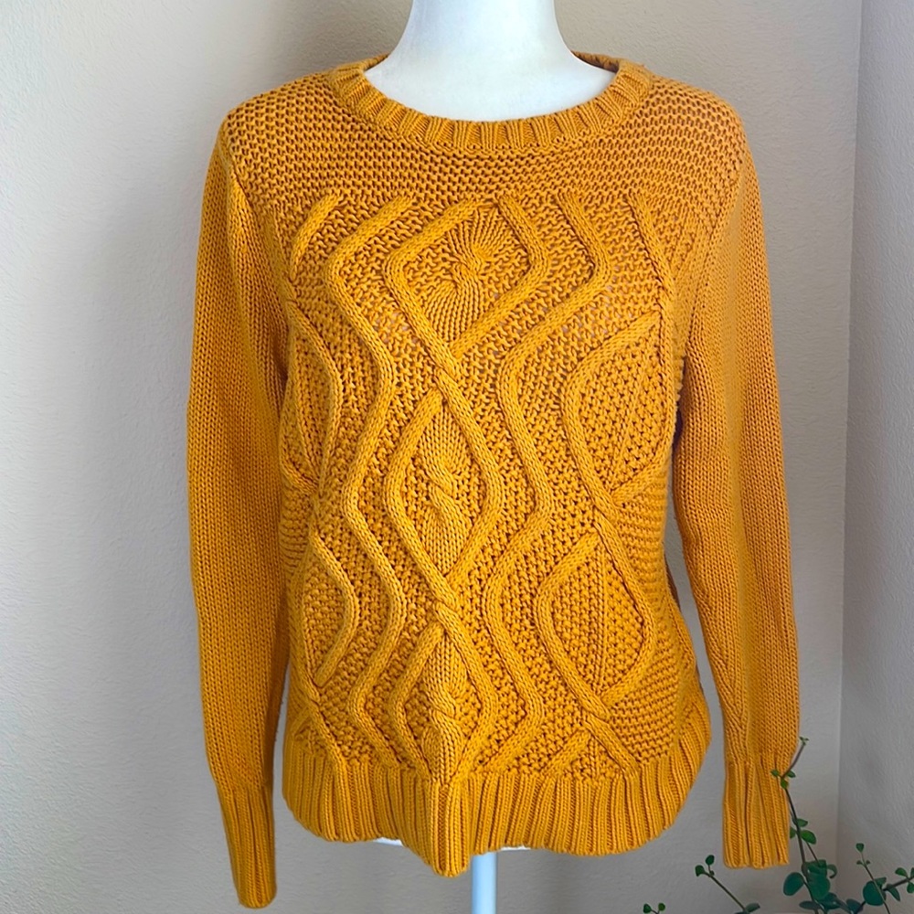 Yellow womens knit sweater